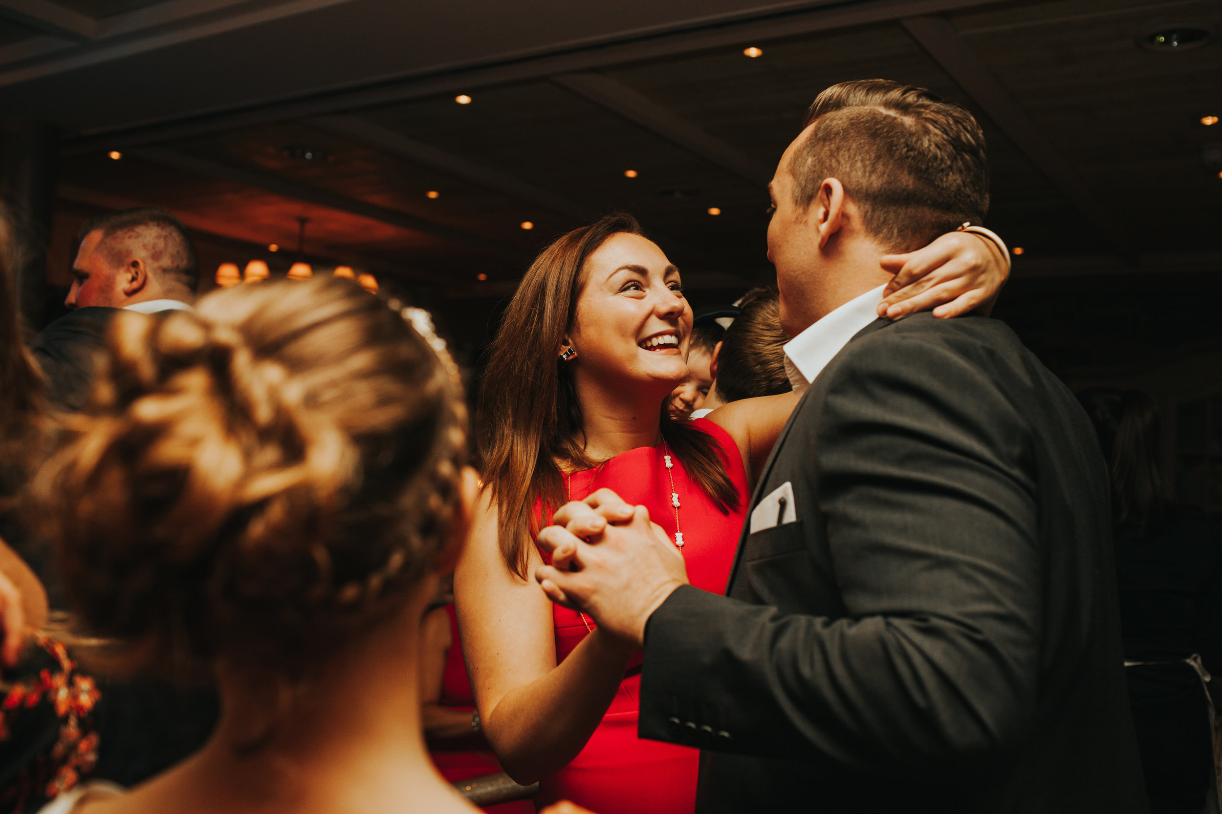 Guests dancing.