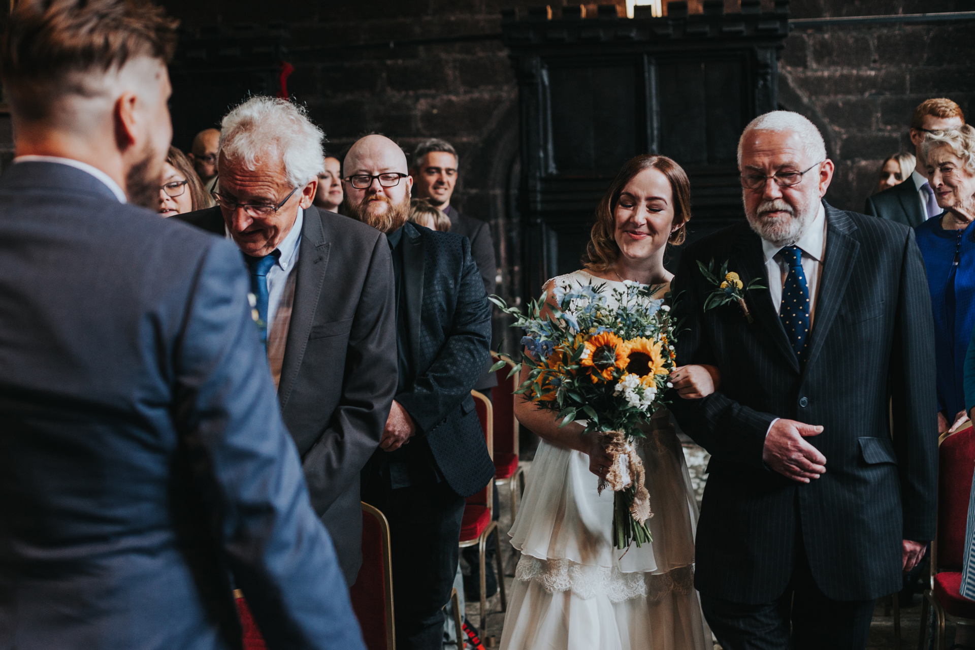 Bride arrives. 