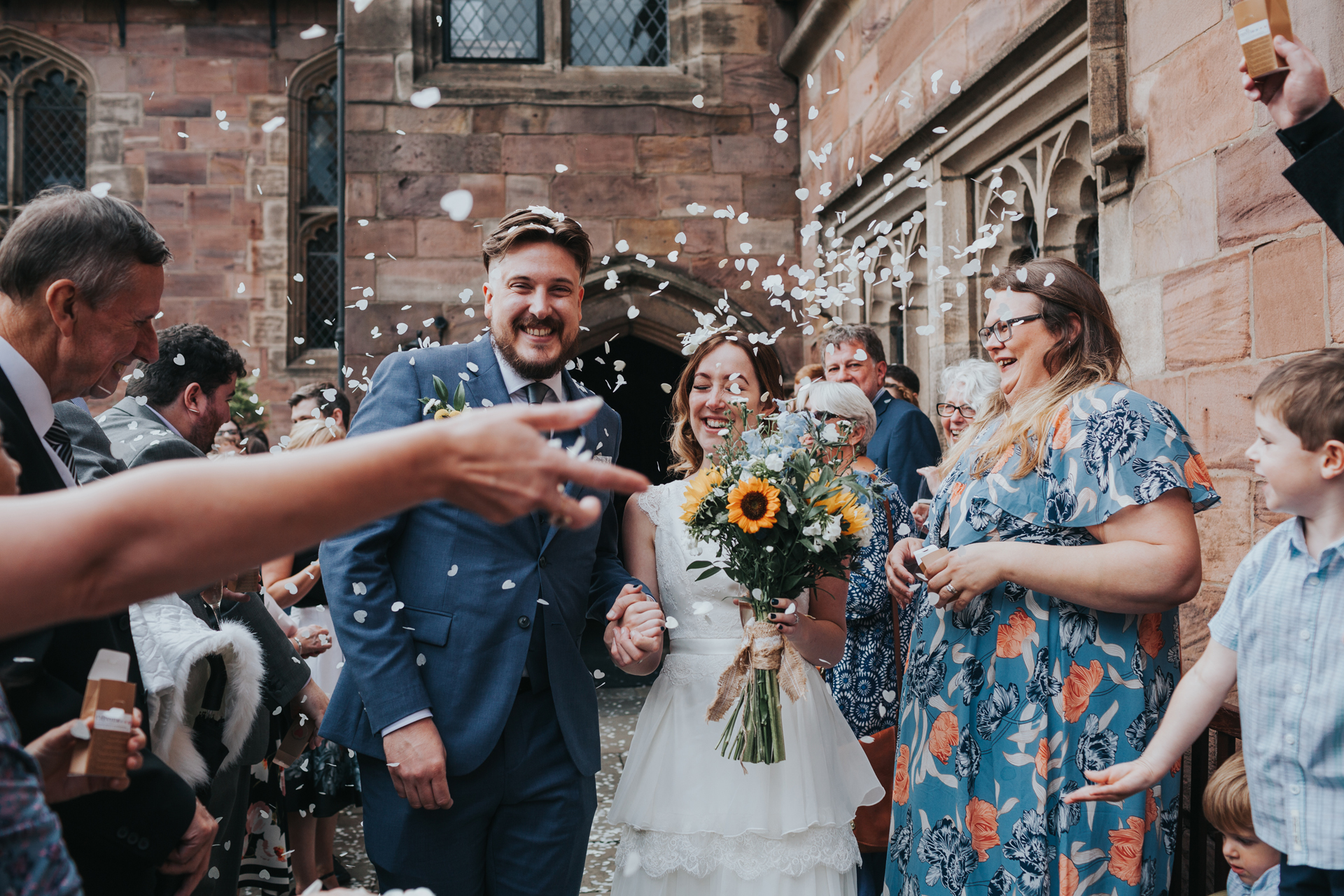 Confetti shot at Chetham's Library.