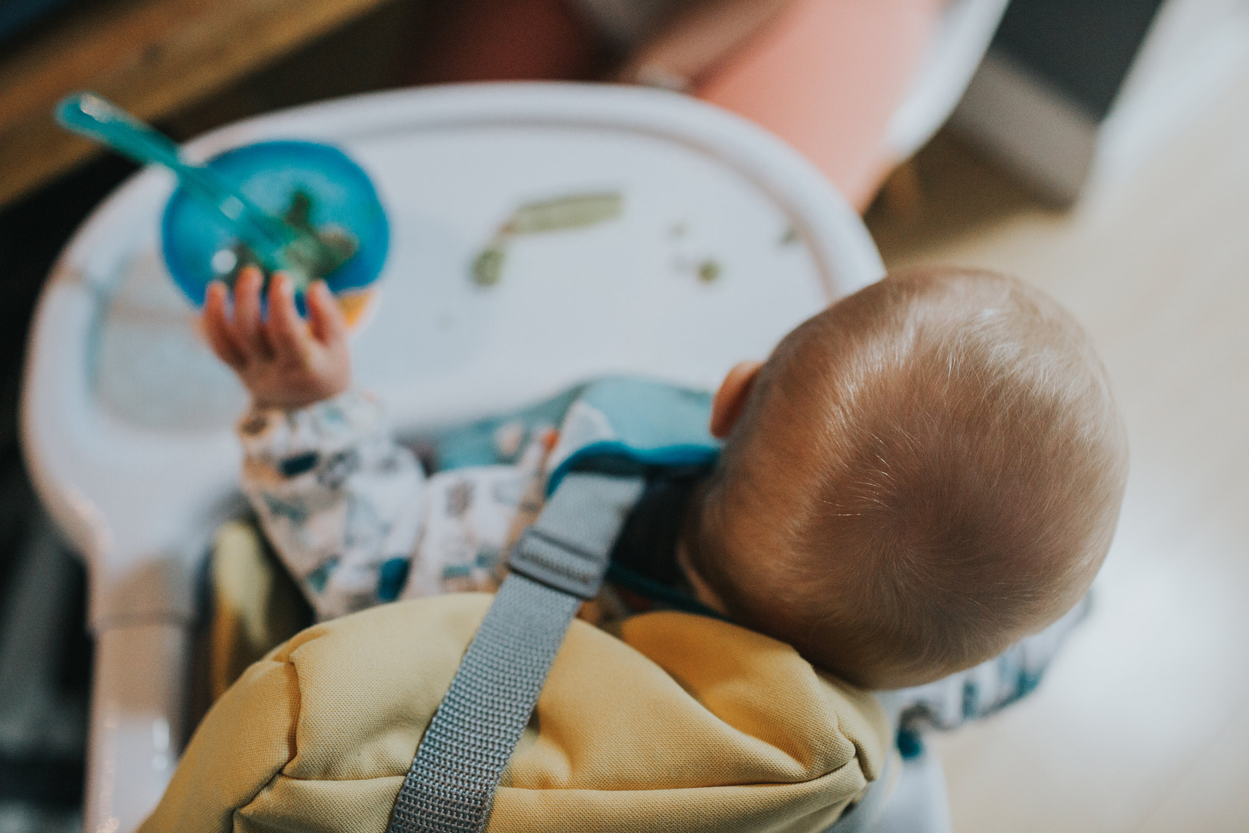 Top of babies head.