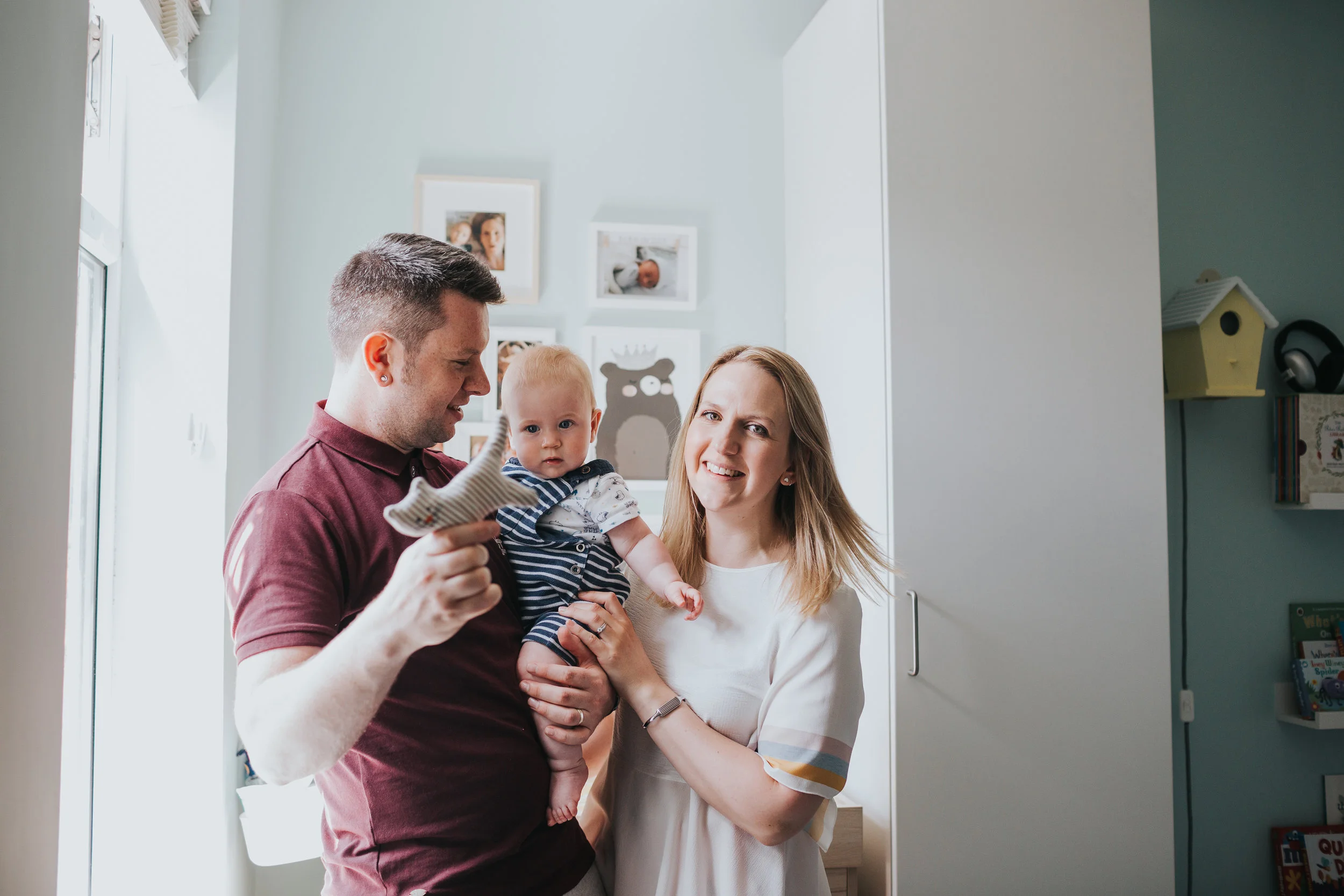 Mum, Dad and Baby together. 
