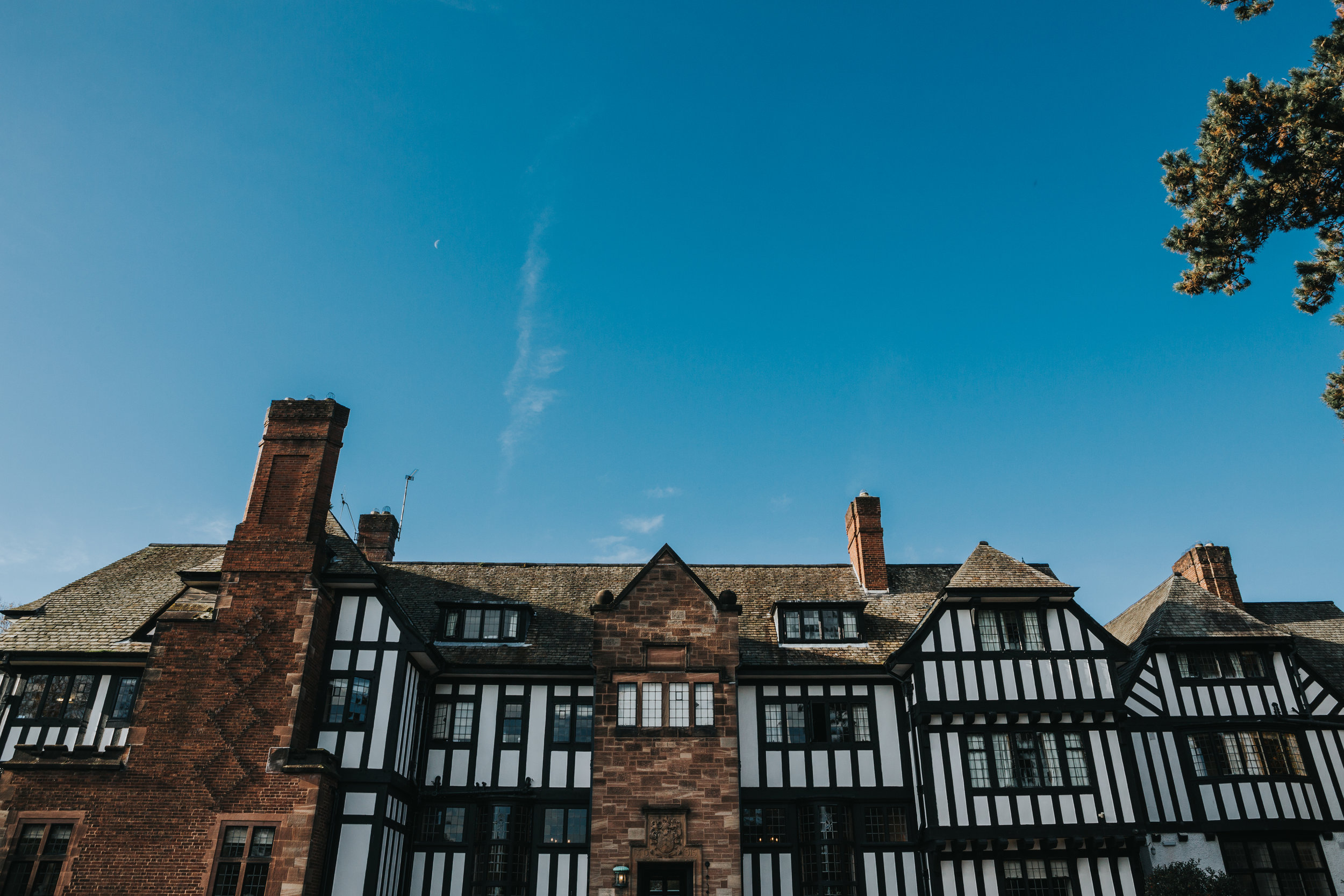 Inglewood Manor's Tudor style exterior.