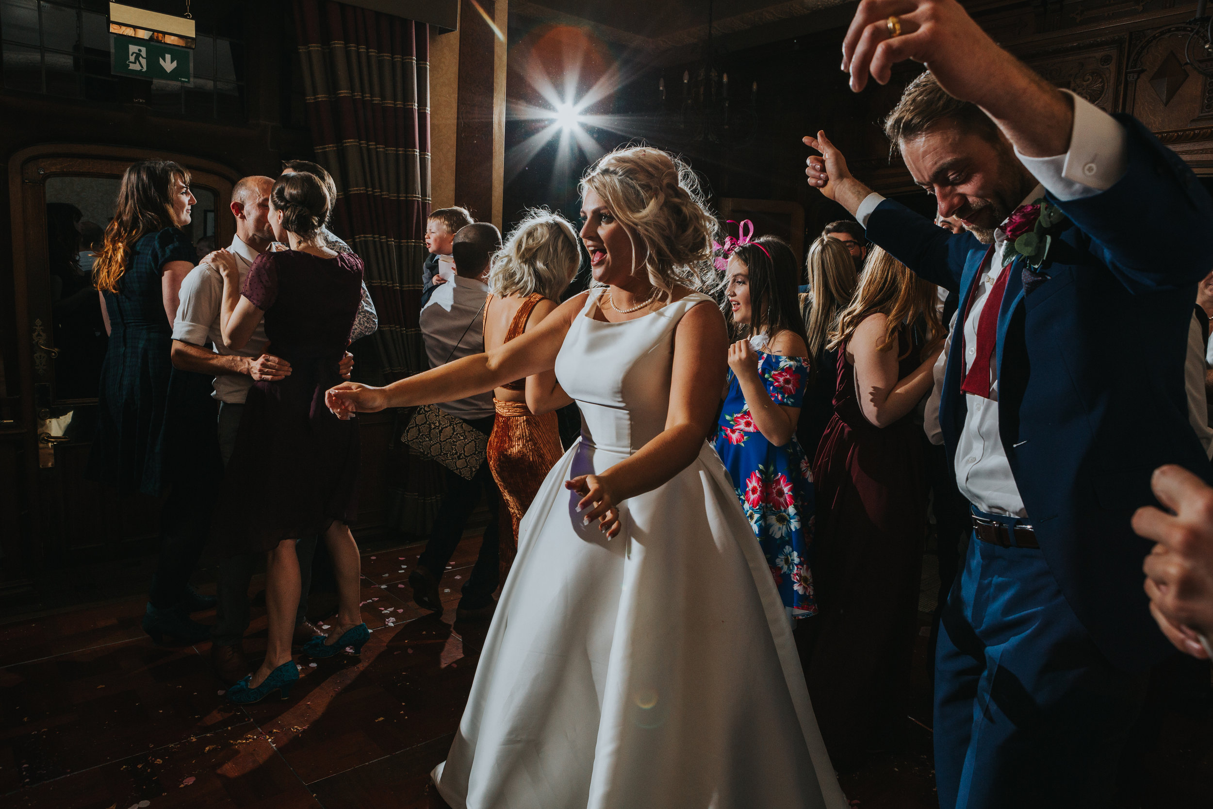 Bride and groom dance together on their wedding day at Inglewood Manor. 