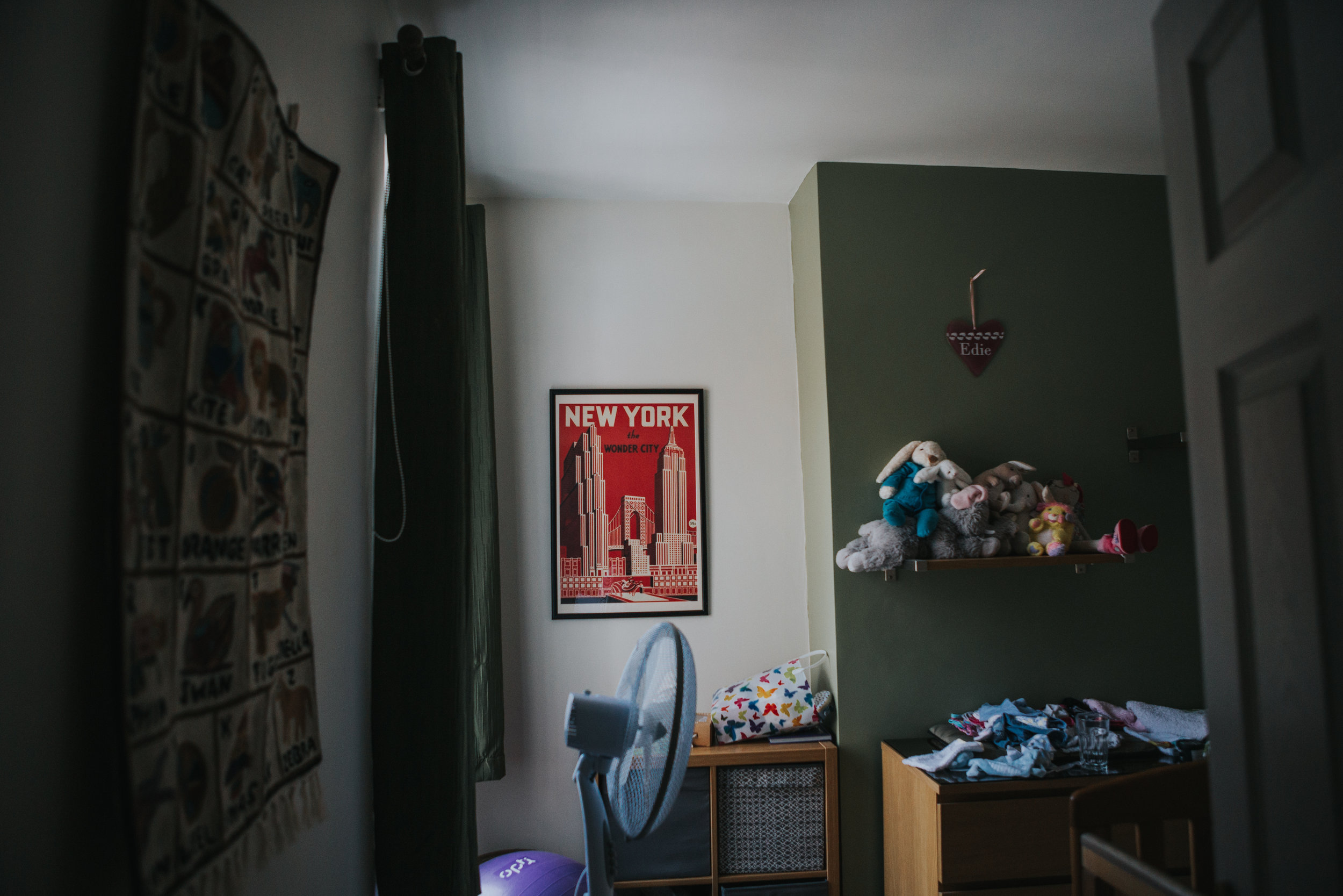 New York Poster Art in babies room.