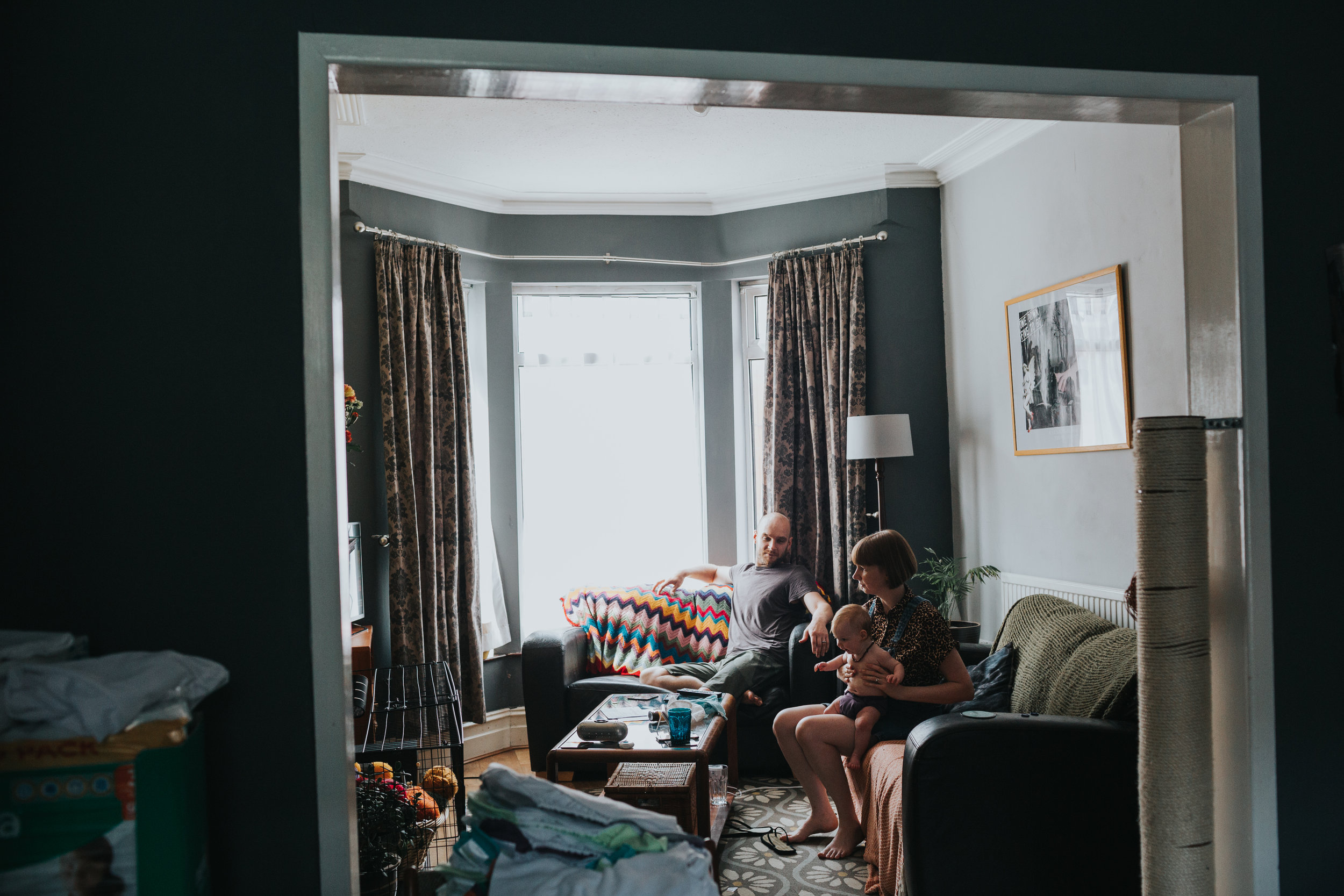 Family watch Formula One together at their home in Liverpool.