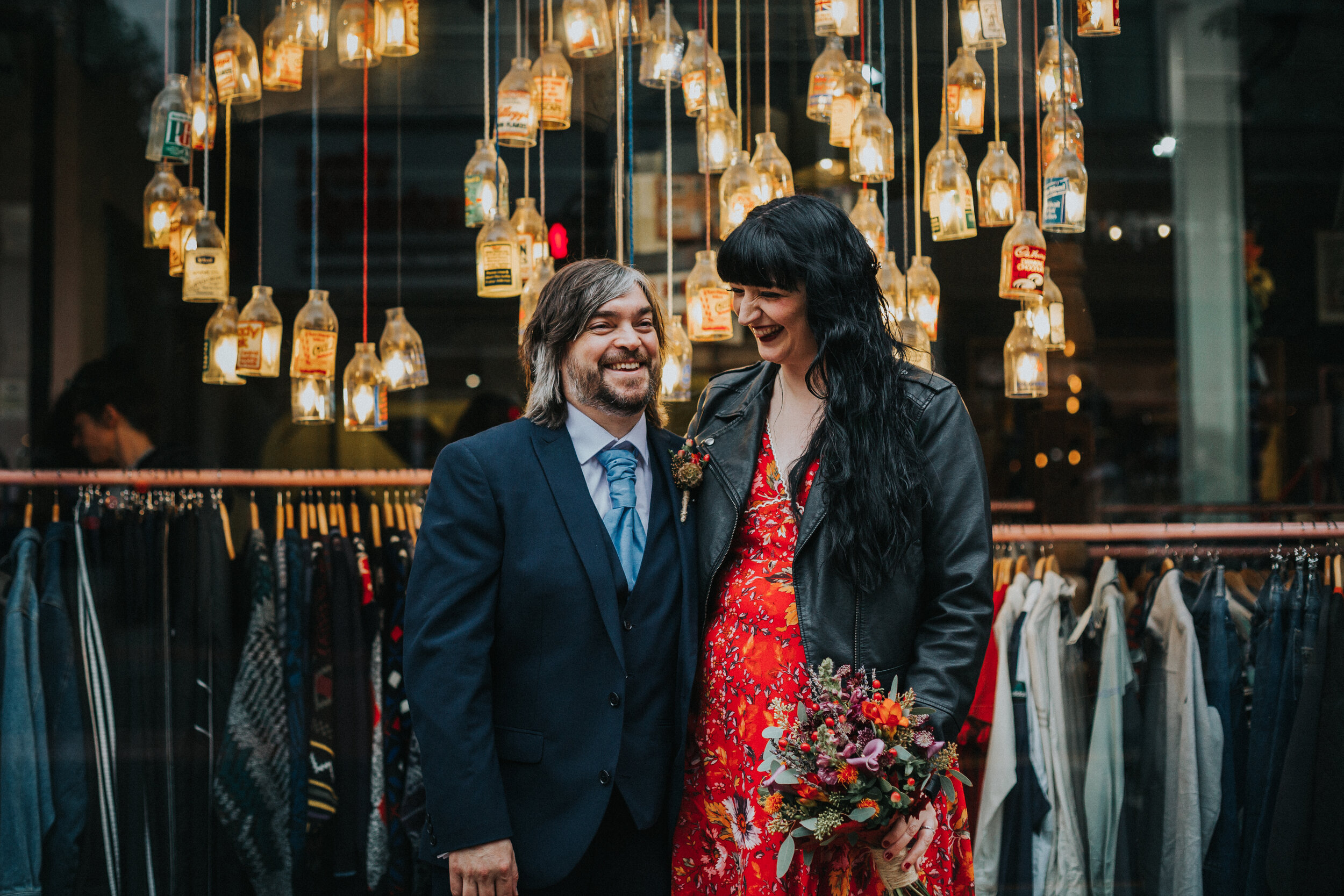 Bride and Groom laughing together.  (Copy)