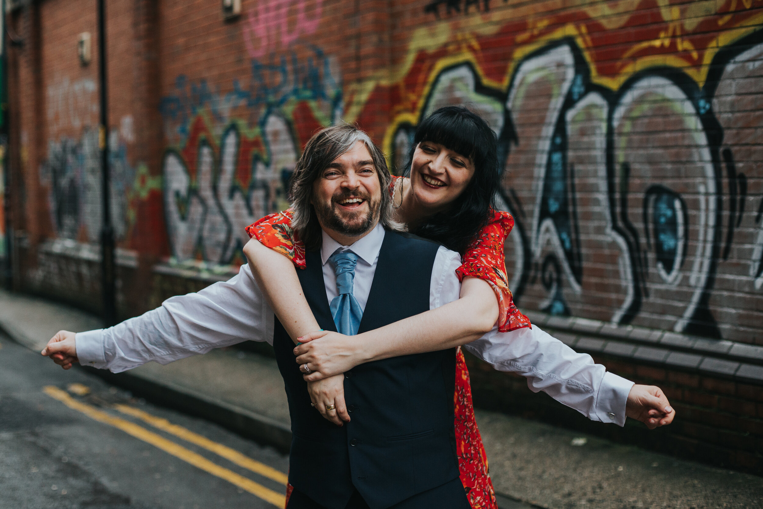 Bride and Groom have a Titanic moment on their wedding day in Manchester. (Copy)