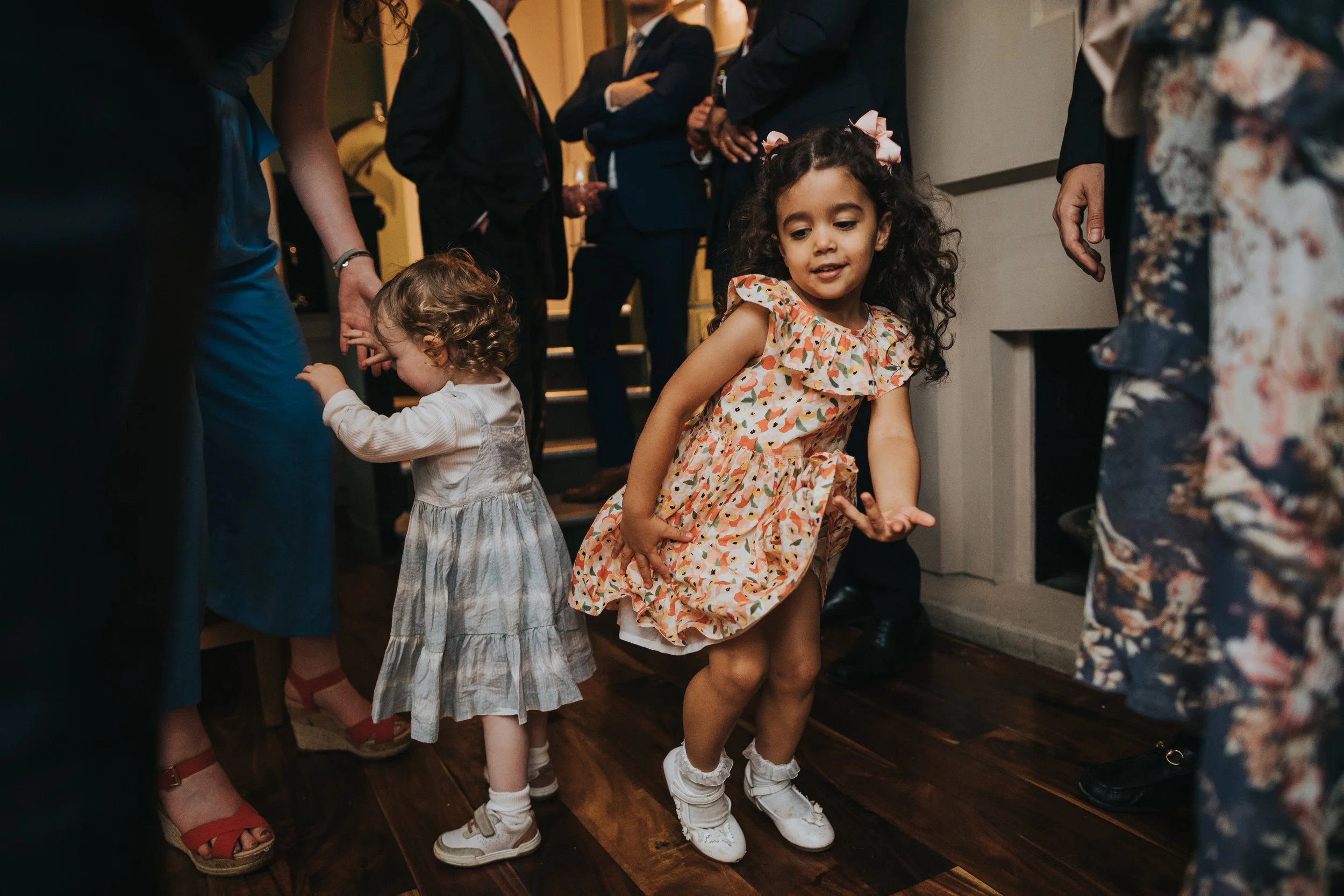 Children dancing together. 