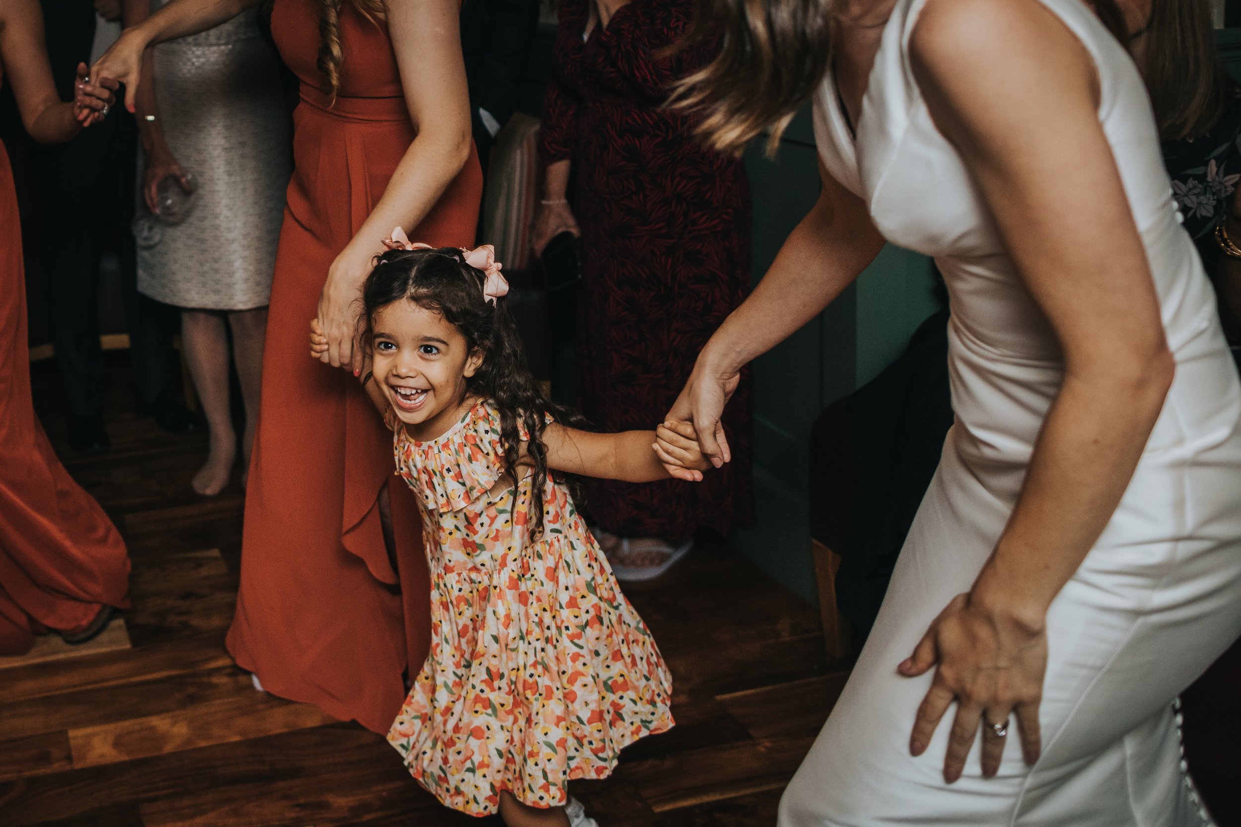 Little girl looking very excited. 