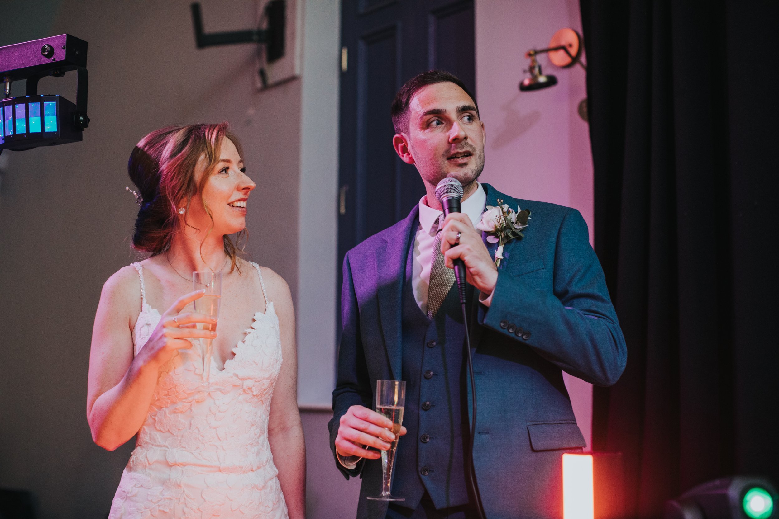 The Groom gives his speech. 