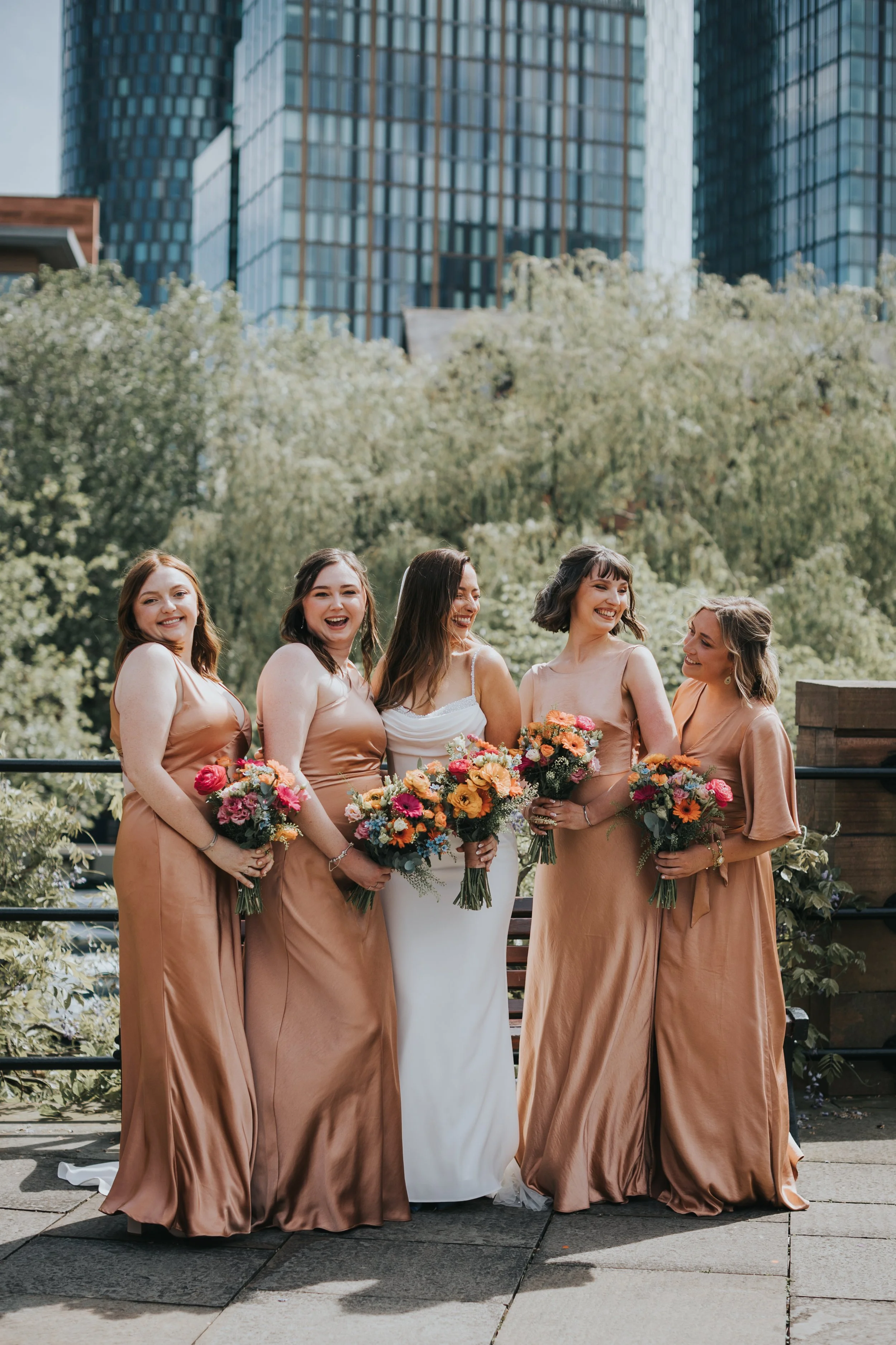 Bride and her bridesmaids. 
