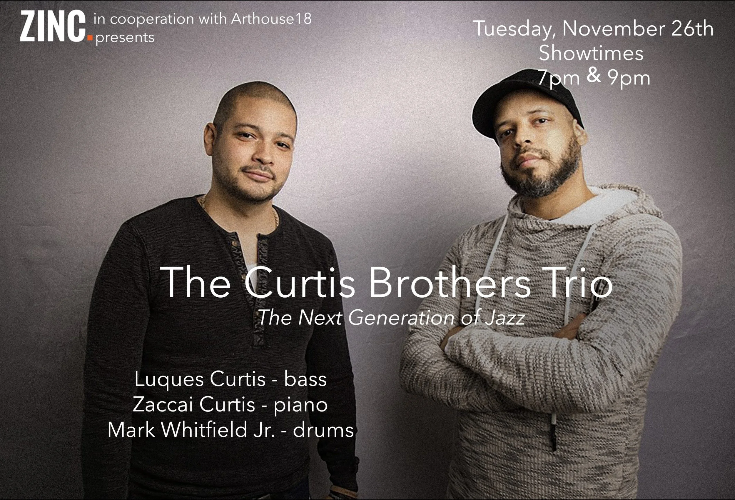 THE CURTIS BROTHERS TRIO at Zinc Bar NYC