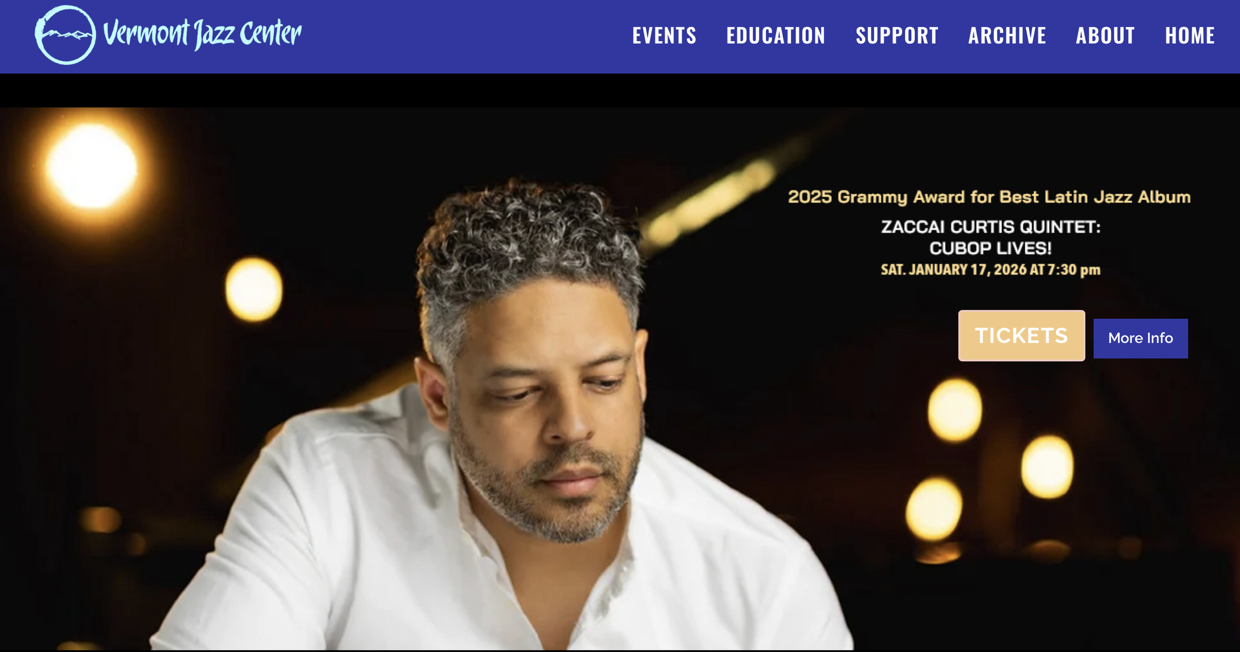 Zaccai Curtis Quintet at VT Jazz Center Cubop Lives!