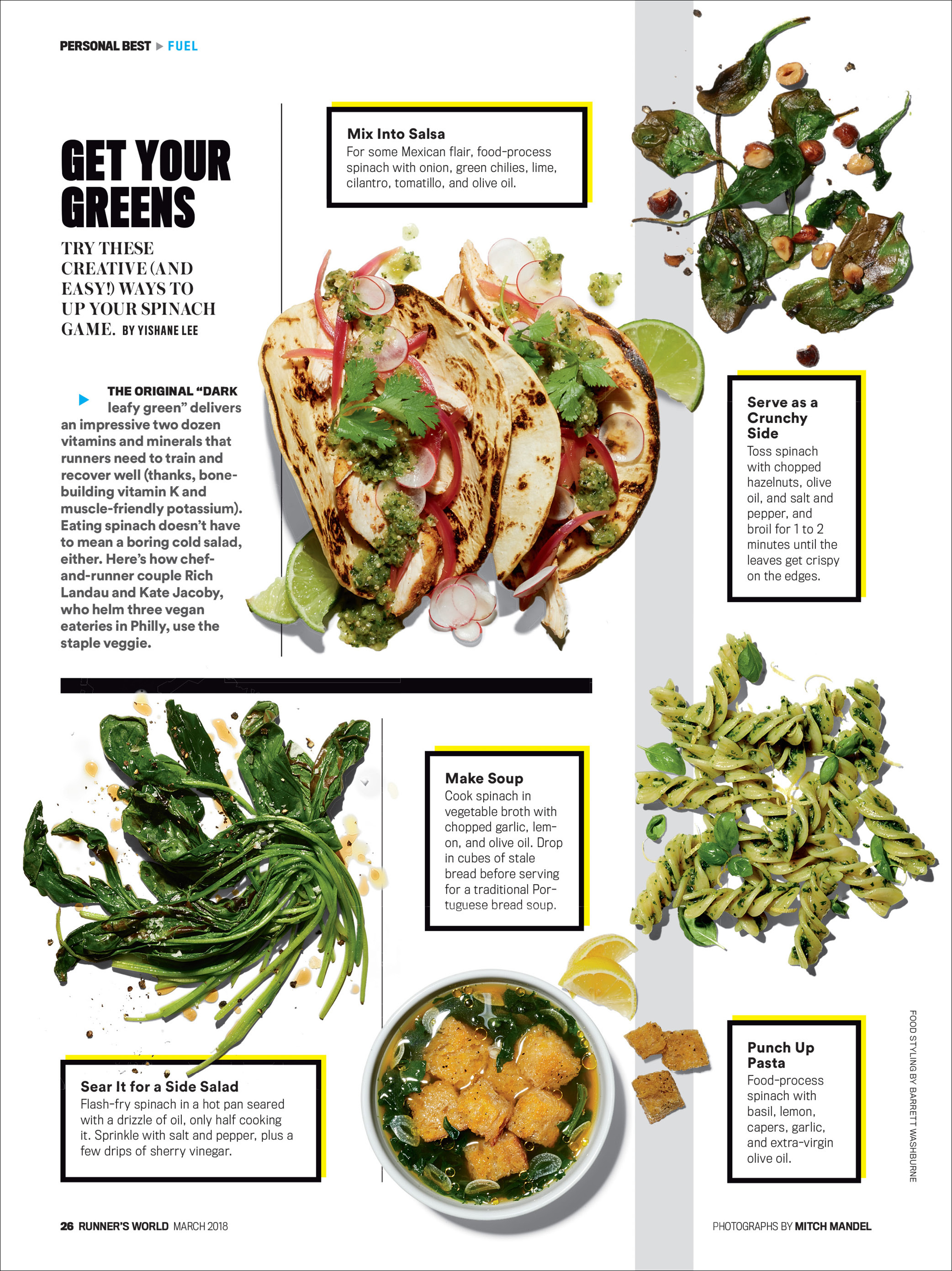 Runner's World March 2018 - Photos by Mitch Mandel