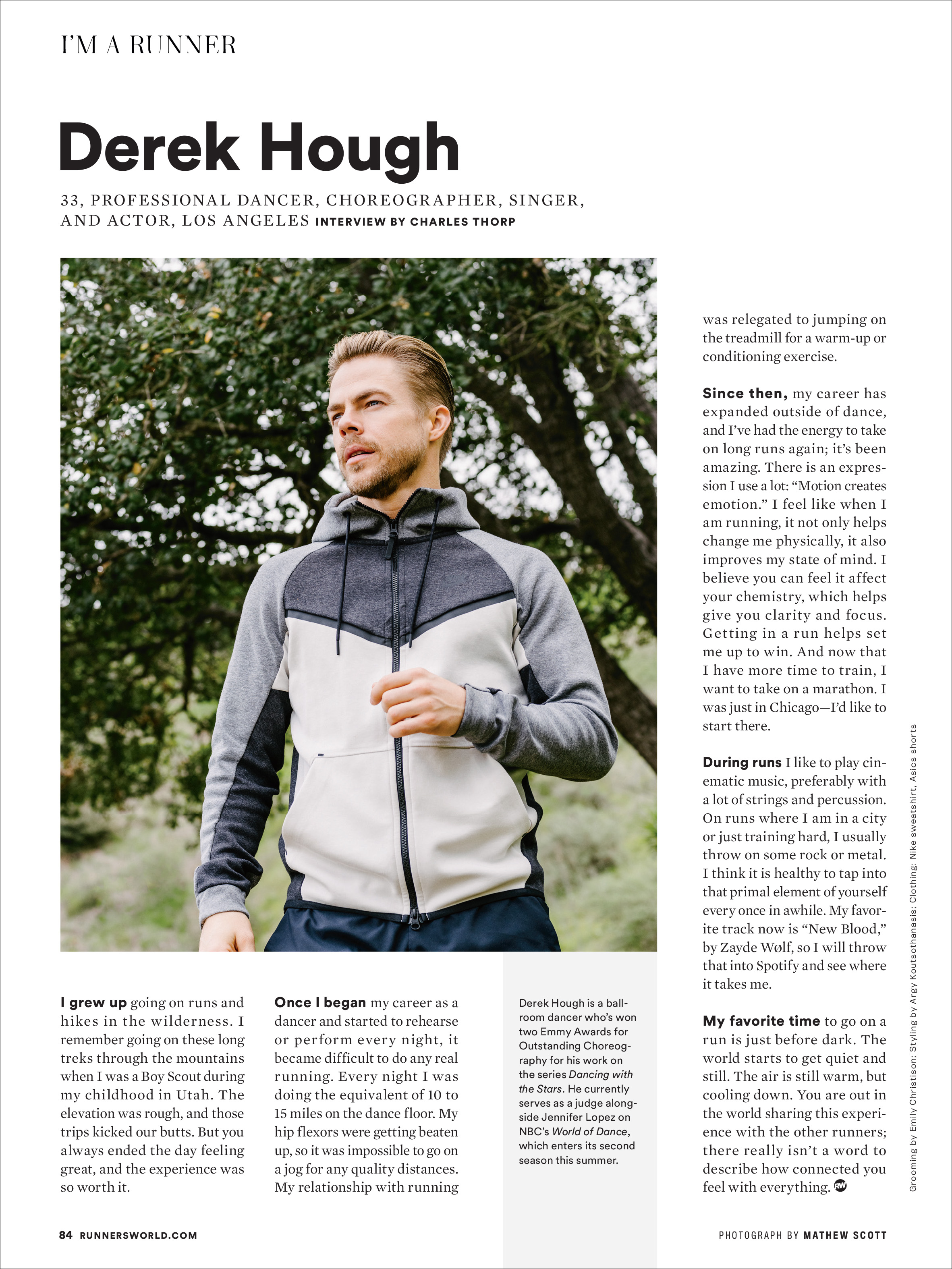 Runner's World June 2018 - Photo by Mathew Scott
