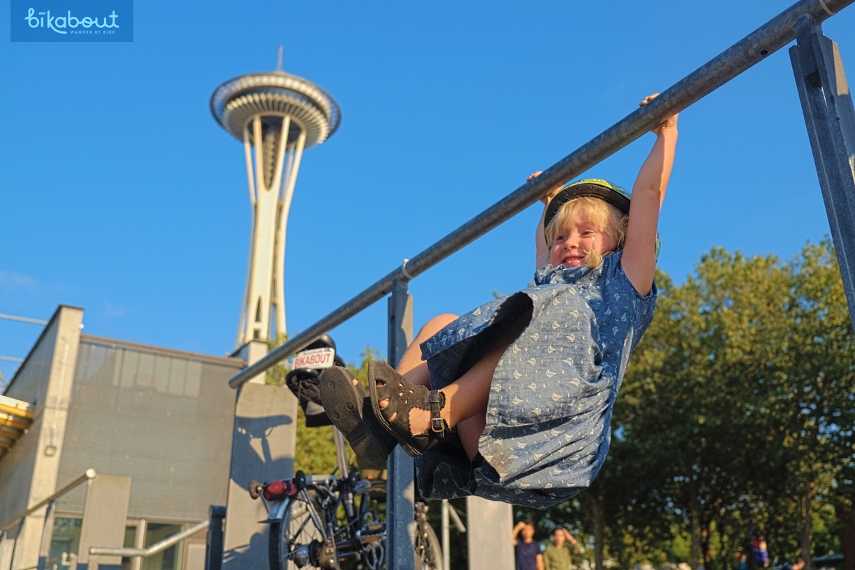 Playing near the Space Needle