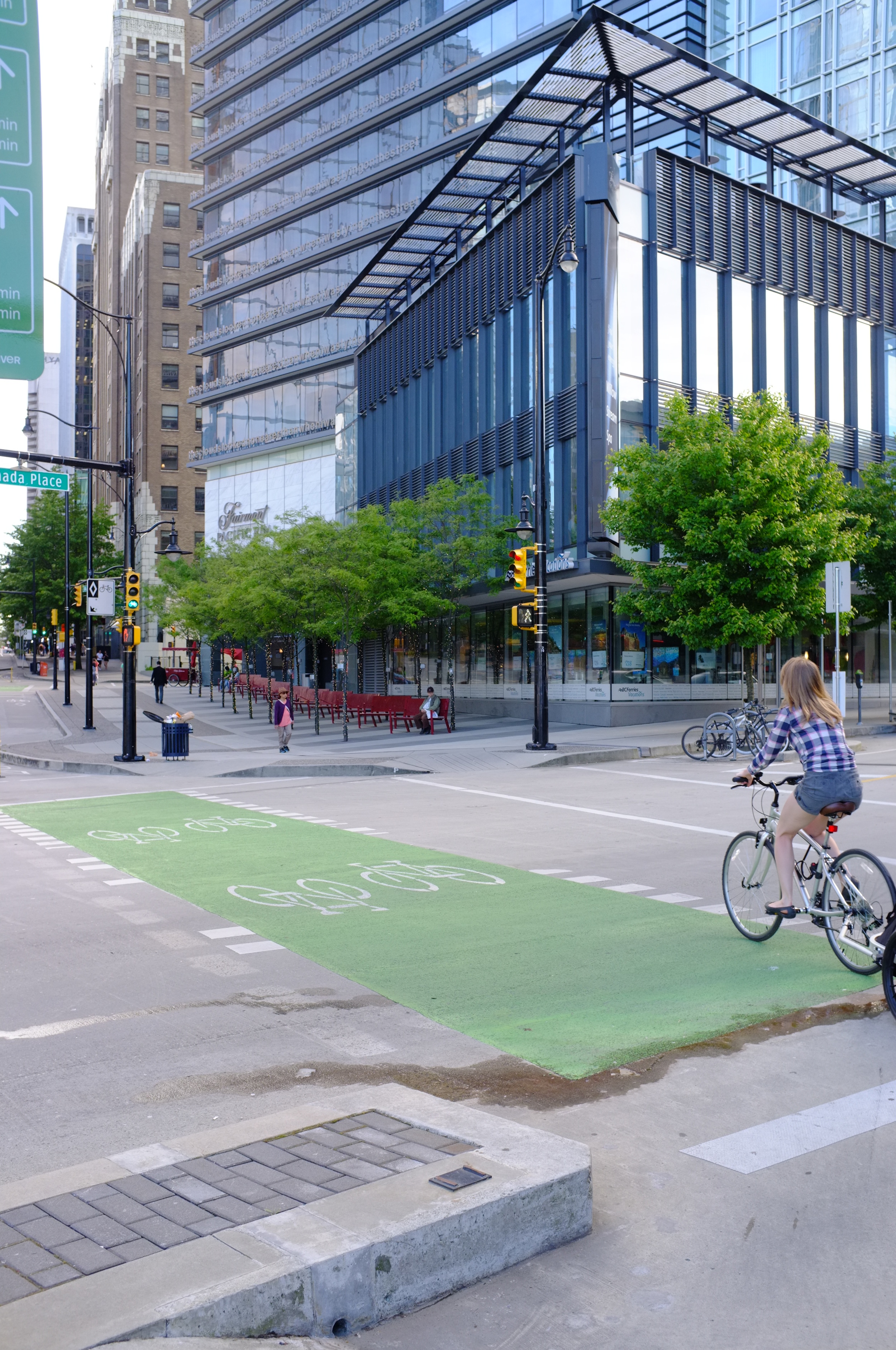 Burrard Street cycle track makes for comfortable city riding
