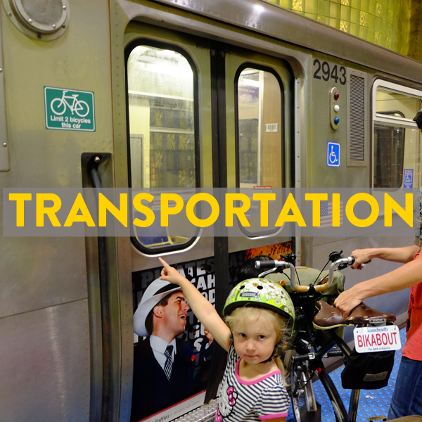 Trains, buses, flights with your bike to Chicago