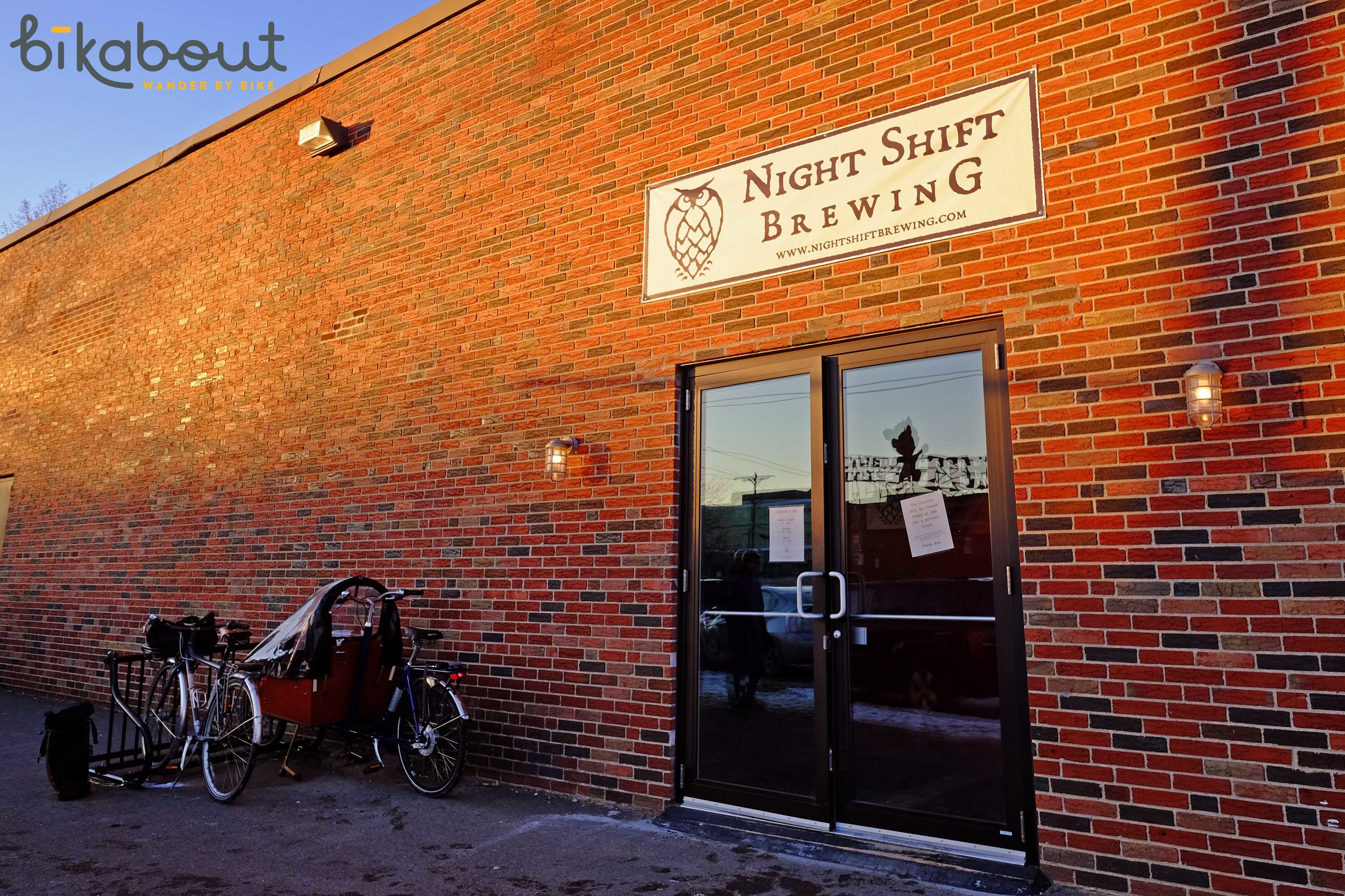 Bike rack at Night Shift Brewery