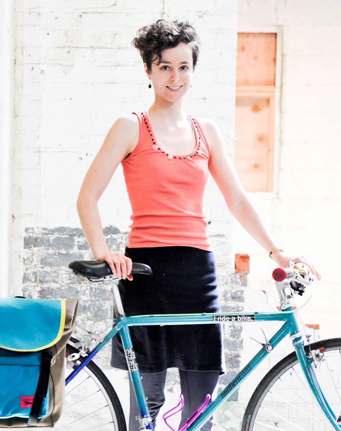 Sonia McBride, the route curator, is a bicycle enthusiast and the clothing designer behind Babecycle.