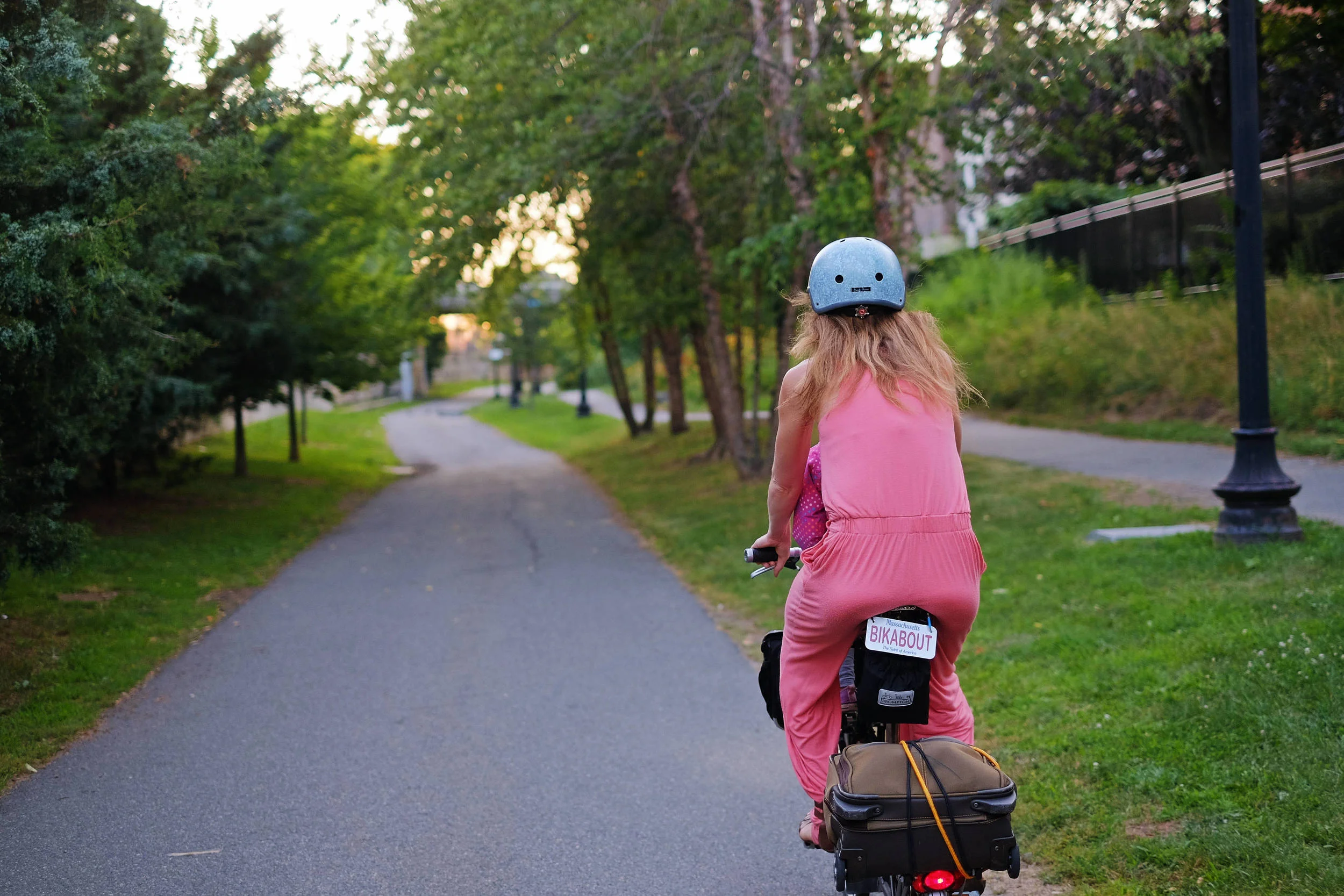The East Boston Greenway, taking you from Lewis Mall (where Maverick elevator dumps you) to the airport.