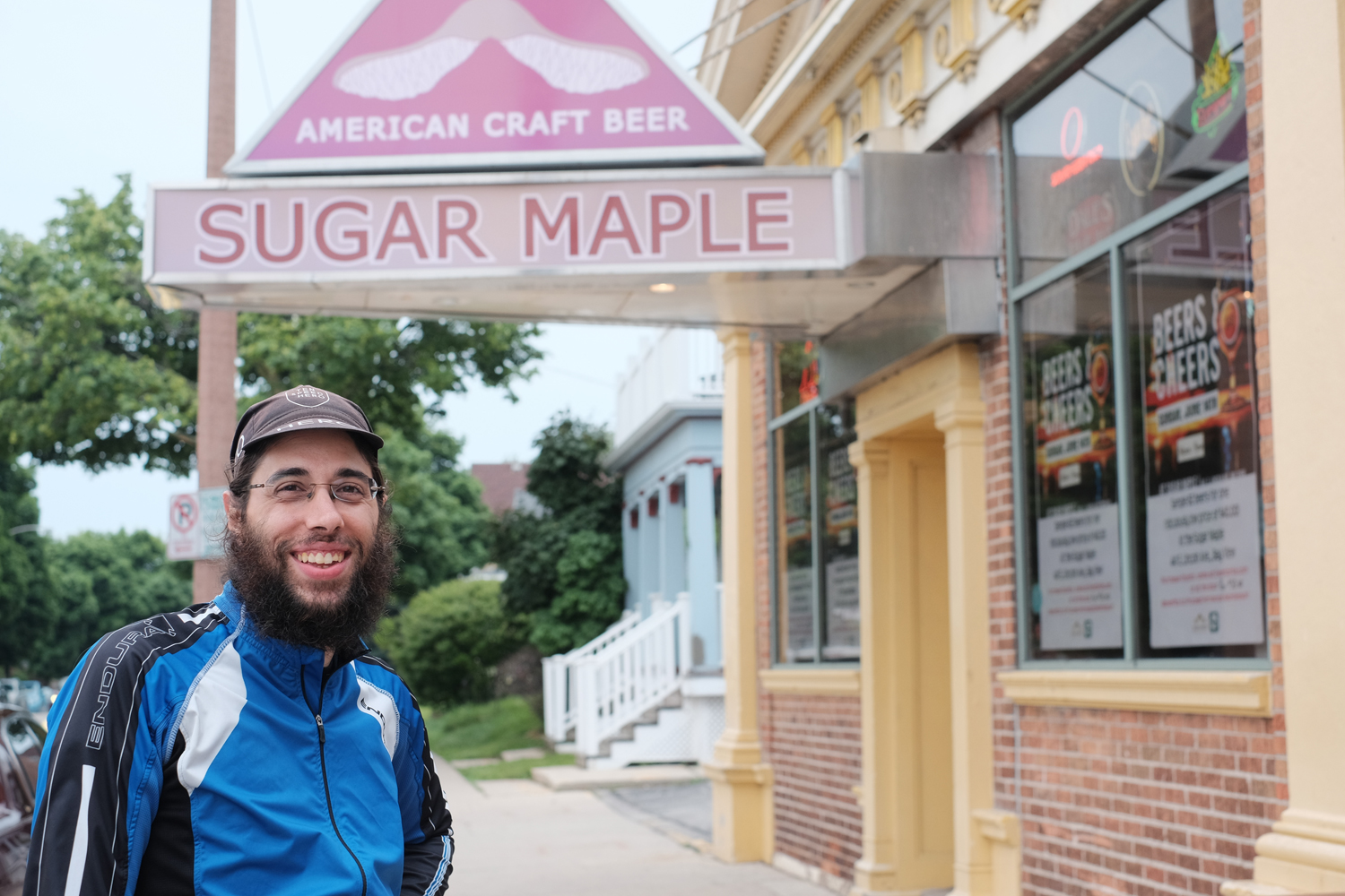 Sam Dodge, route curator, at Sugar Maple.