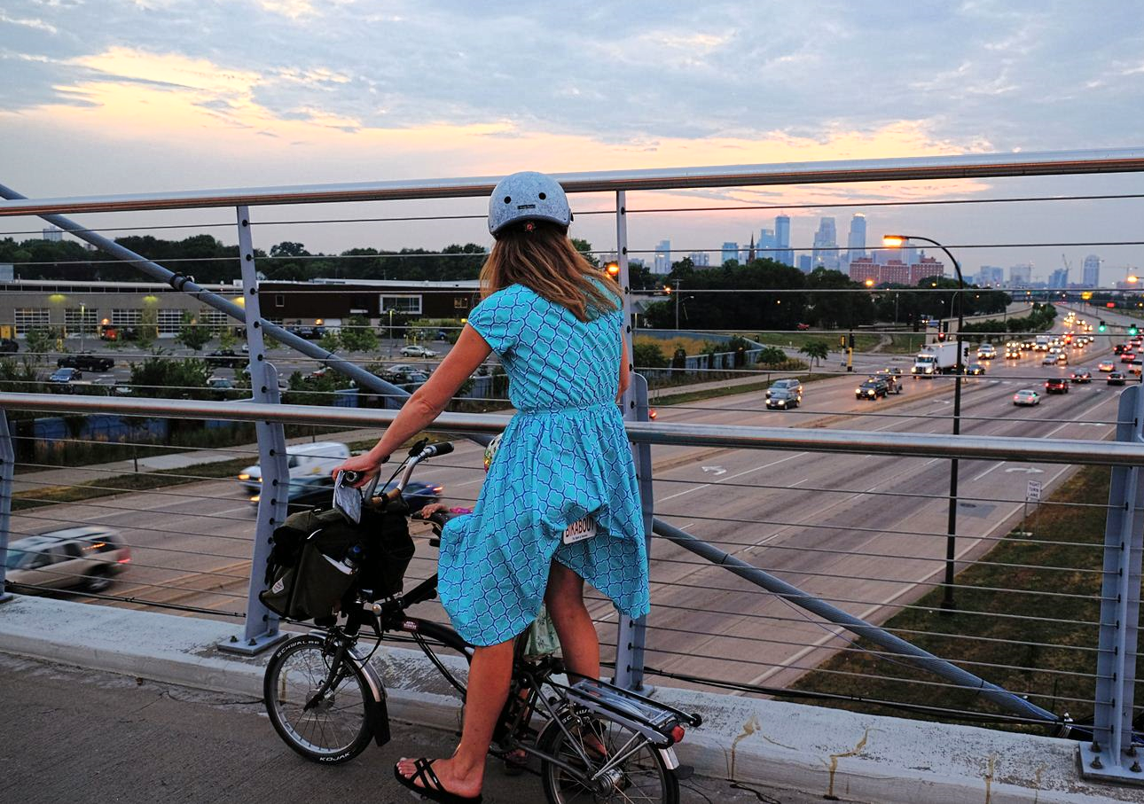 Sabo Bridge connects the Midtown Greenway over the interstate.