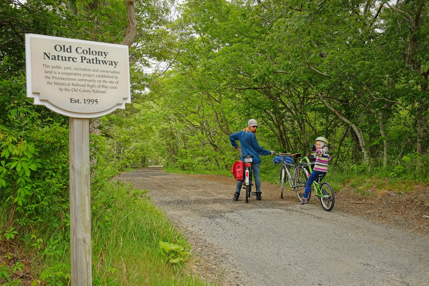 No ride in Cape Cod would be complete without a misinformed attempt to ride "trails" that end in soul-sucking sand and earnest bushwhacking to get back to pavement. We hope Provincetown has plans to lay gravel or pavement on this path in the future!