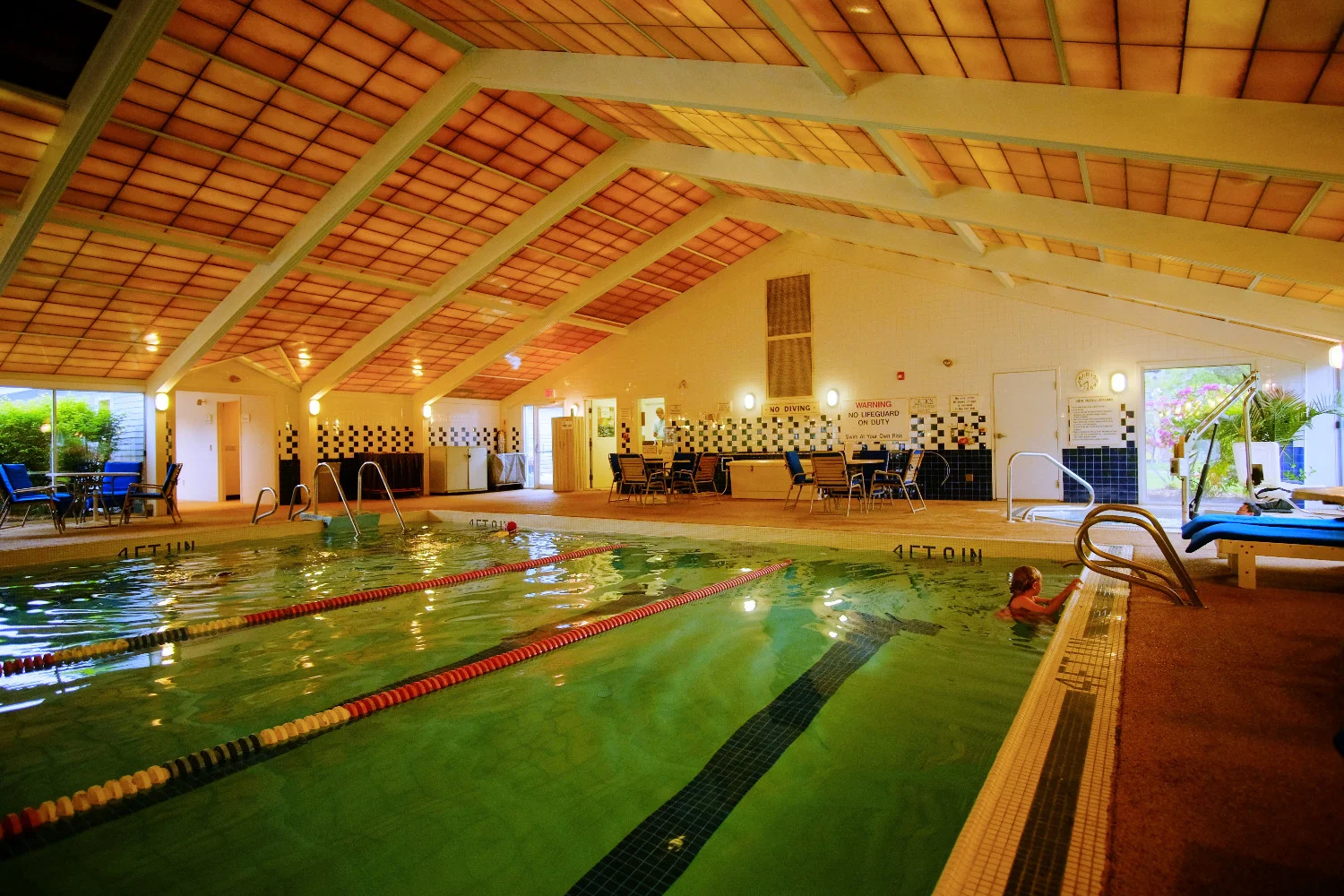 Tucked away in the back of the resort is the Fletcher indoor and outdoor pools and hot tubs. So lovely after a day of riding and the beach.