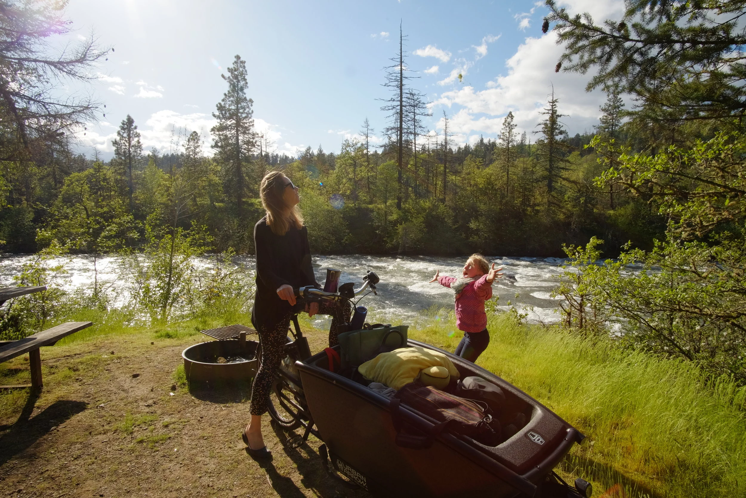 Can't contain the celebration on our first bikepacking experience.