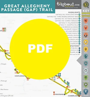 Great Allegheny Passage Trail and C&O Towpath Bike Map — bikabout