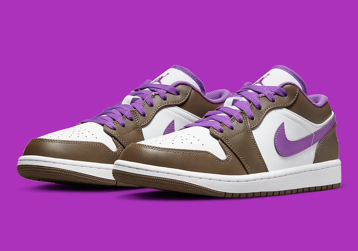 purple low top jordan 1