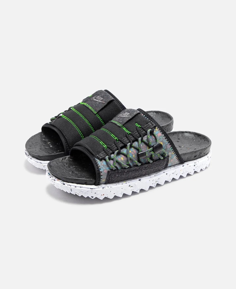 nike asuna crater slide black