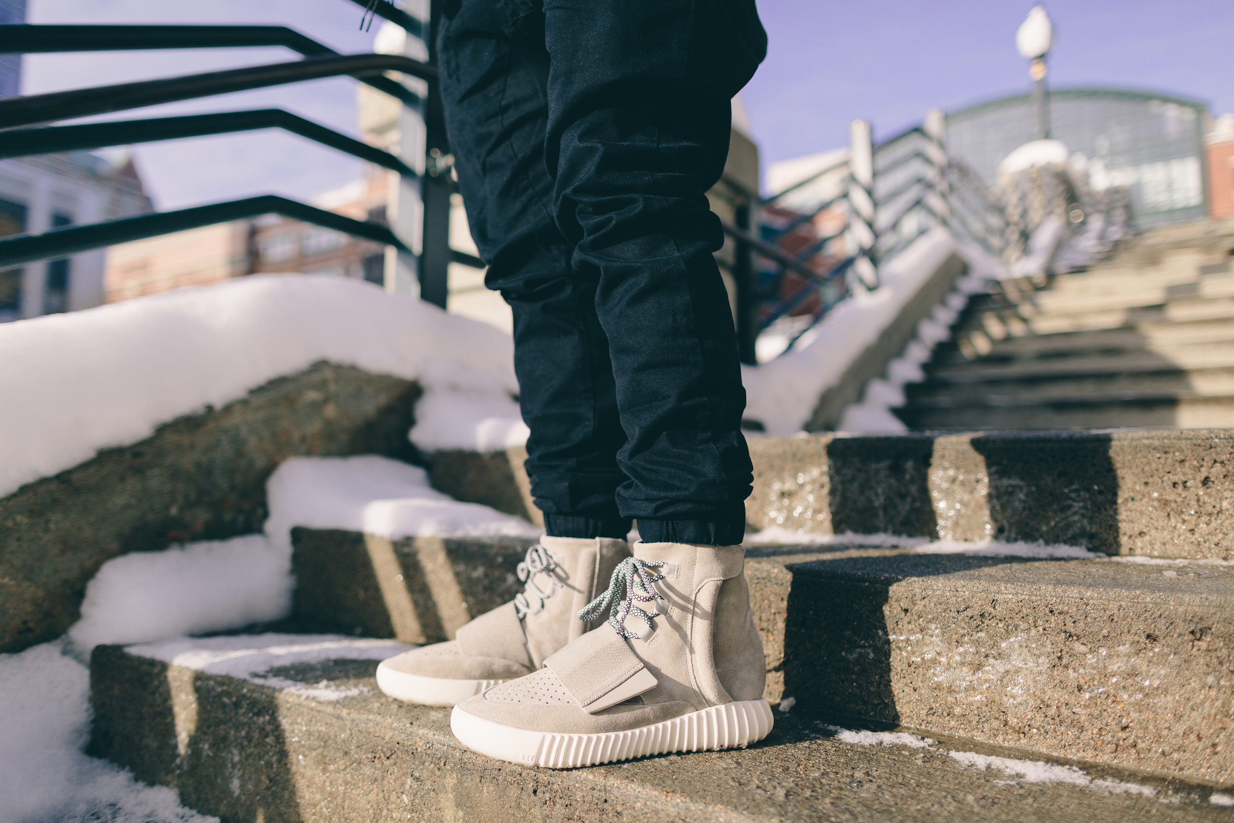 yeezy boost 750 on foot