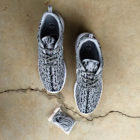 Yeezy Boost 350 X Nike Roshe Run Custom Sneaker by AMAC Customs