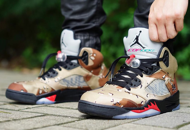 Official Images Of Camo Supreme Jordans Could Mean A Release Is Coming Soon  