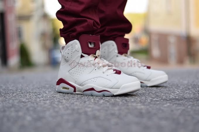 jordan 6 white and maroon