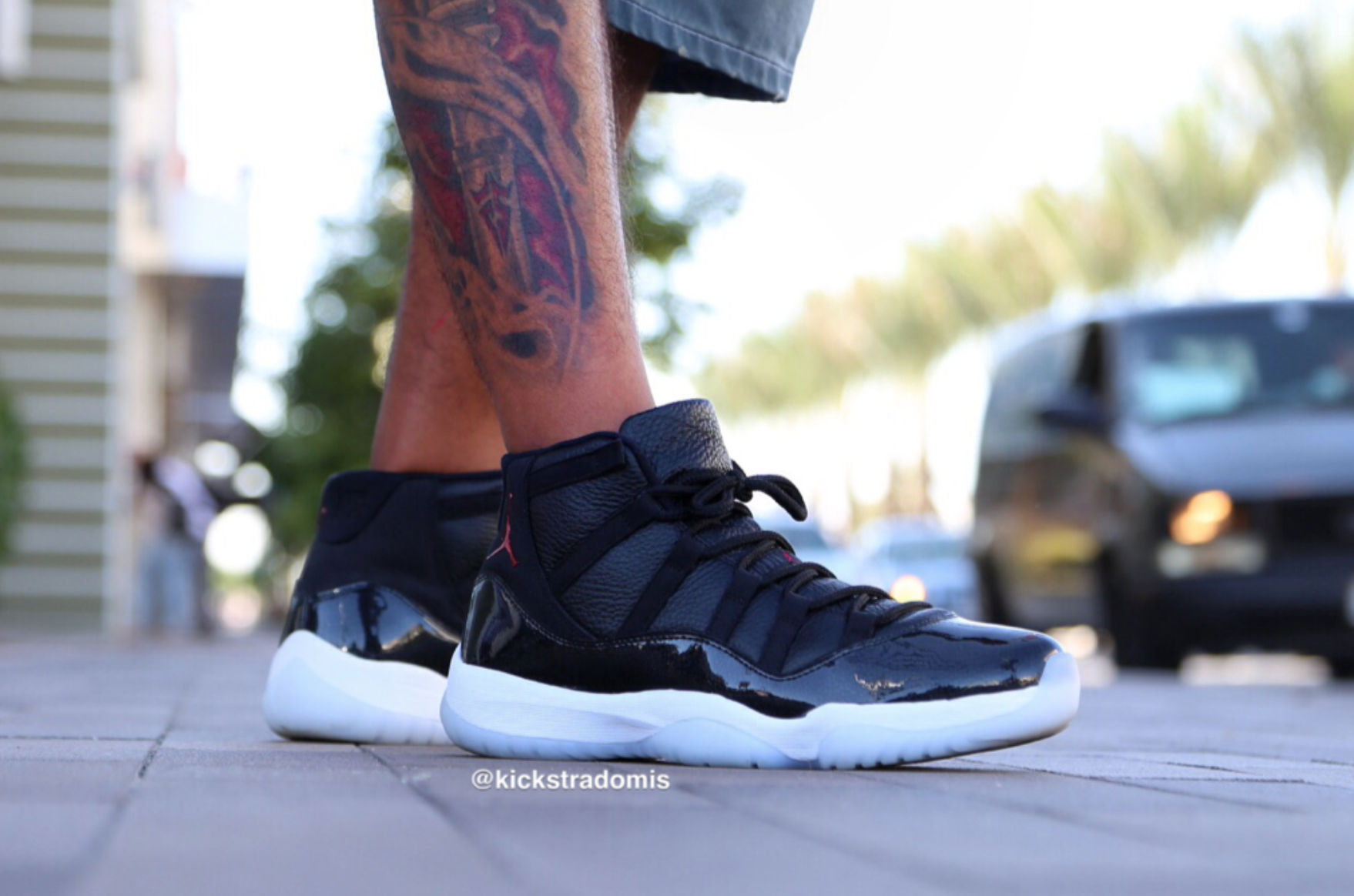 space jam 11s on feet