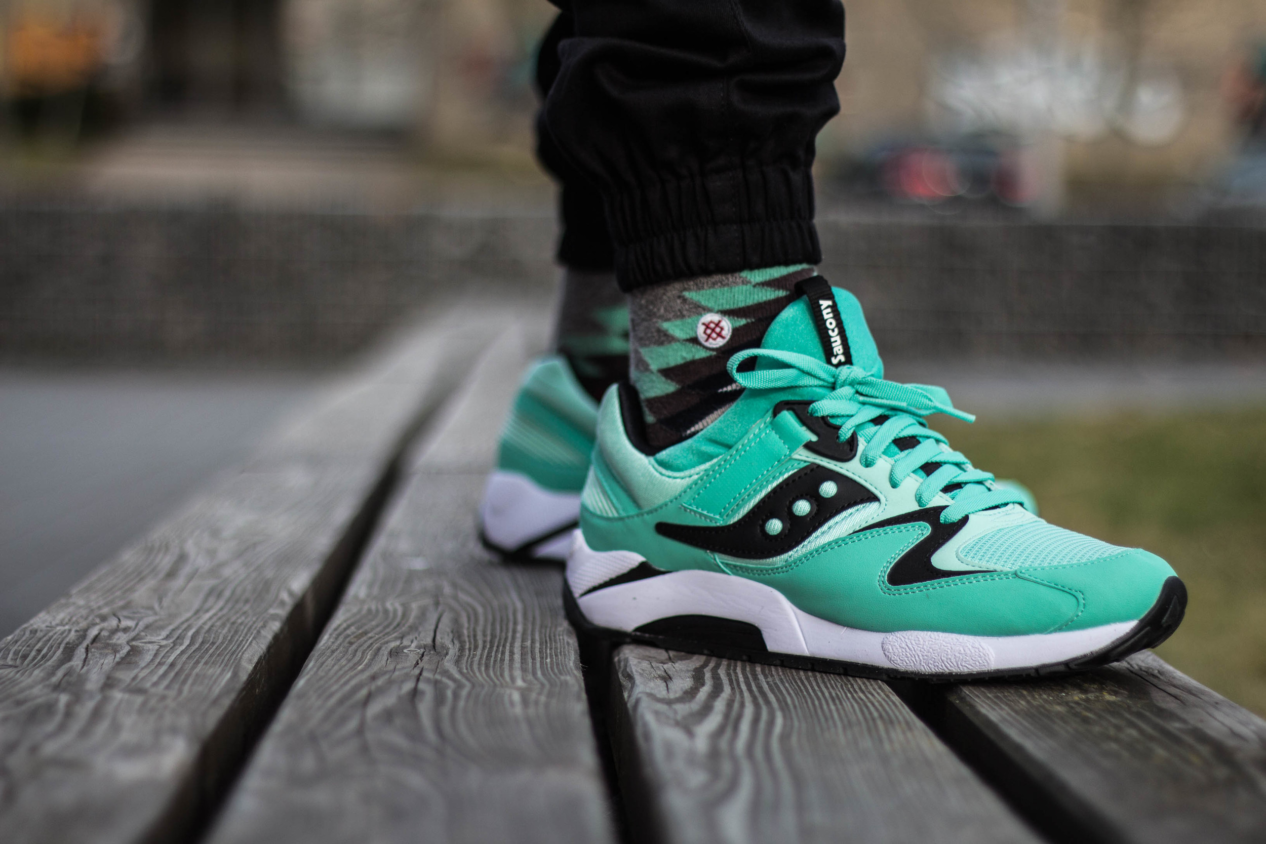 saucony grid 9000 grey mint