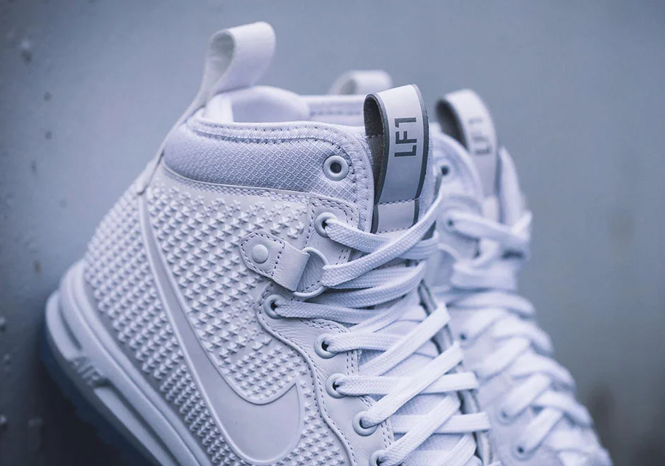 nike lunar force 1 duckboot white and blue