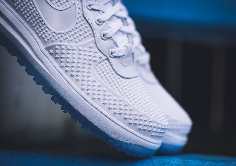 nike lunar force 1 duckboot white and blue