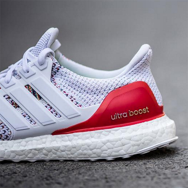 adidas ultra boost white red multicolor