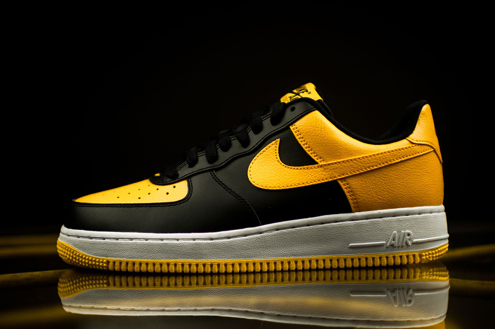 black air force 1 yellow swoosh