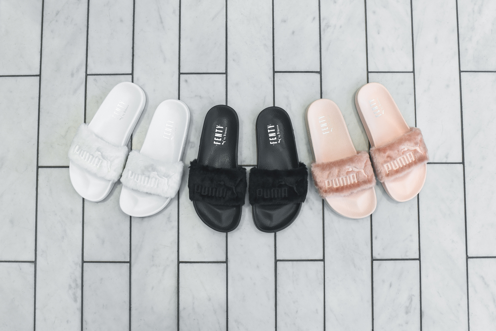 Puma fenty sales slippers fur