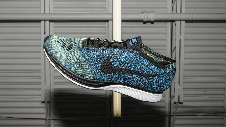 nike flyknit racer blue glow