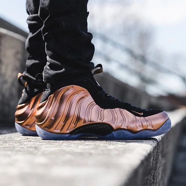 foamposite copper on feet