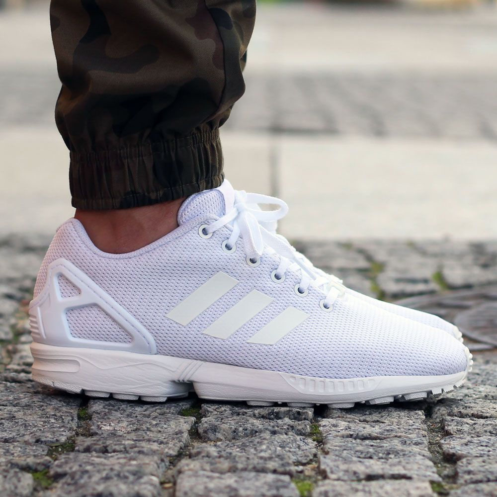 zx flux adidas all white