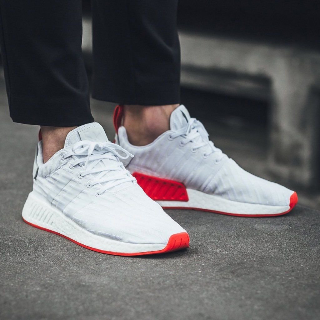 Equipo de juegos Opuesto Desierto adidas NMD R2 "White/Red" Under Retail — Sneaker Shouts