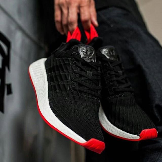NMD R2 "Black/Red" Under — Sneaker Shouts