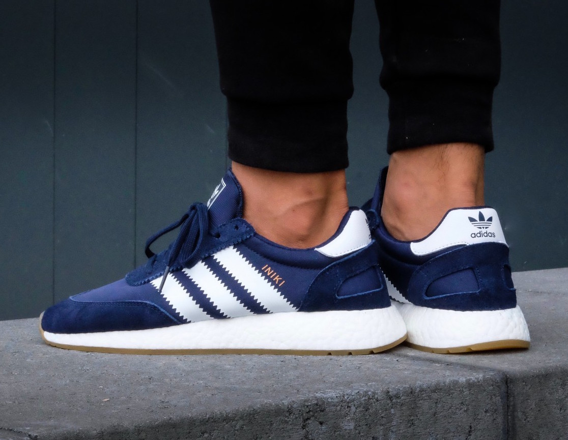 Now Available: adidas Iniki Boost "Navy/Gum" Sneaker Shouts